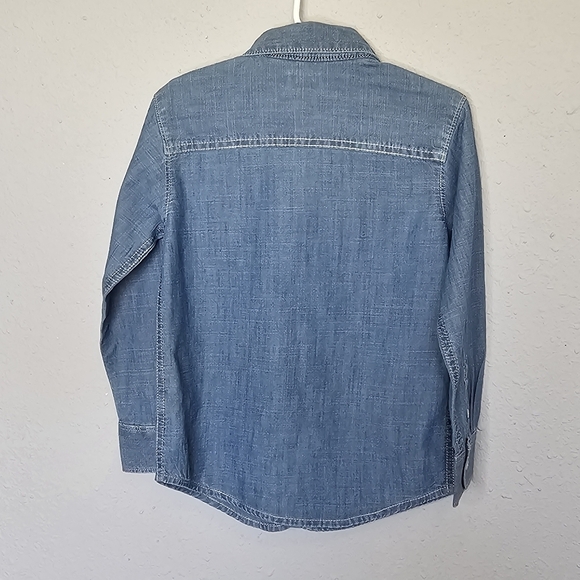 Carters Nautical Anchor Embroidered Blue‎ Button Long Sleeve Shirt Size 4T - Picture 8 of 11